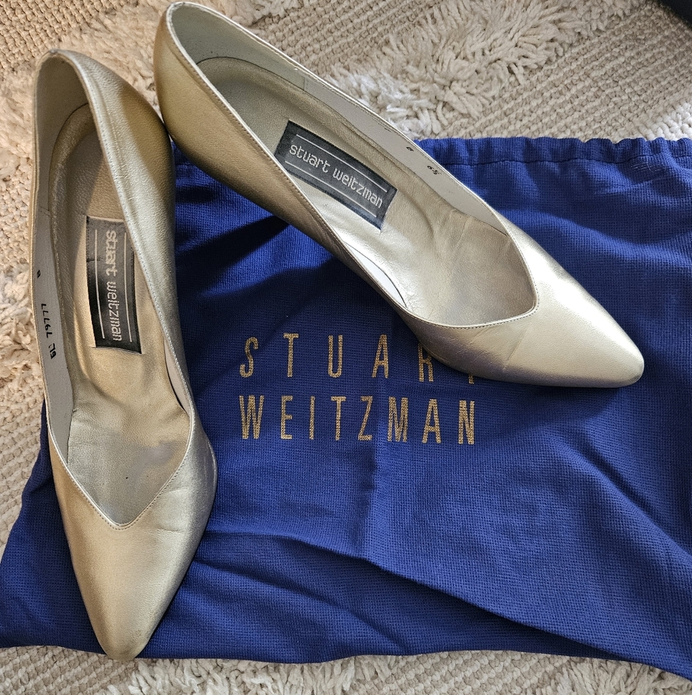 Vintage Y2K Stuart Weitzman Gold Women's Shoes